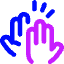 High Five Icon from Core Neon Set