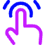 One Finger Double Tap Icon from Core Neon Set