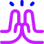 Praying Hand Icon from Core Neon Set