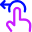 Swipe Left Icon from Core Neon Set