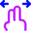 Two Finger Drag Hotizontal Icon from Core Neon Set
