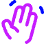 Waving Hand Icon from Core Neon Set