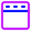 Layout Top Bar Icon from Core Neon Set