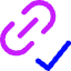 Link Chain Check Validate Icon from Core Neon Set