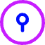 Keyhole Lock Circle Icon from Core Neon Set