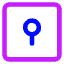 Keyhole Lock Square Icon from Core Neon Set