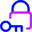 Padlock Key Icon from Core Neon Set