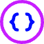 Braces Circle Icon from Core Neon Set