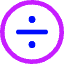 Division Circle Icon from Core Neon Set