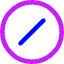 Division Slash Circle Icon from Core Neon Set
