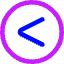 Less Than Sign Circle Icon from Core Neon Set