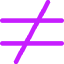 Not Equal Sign Icon from Core Neon Set