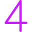 Number Four Icon from Core Neon Set