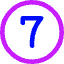 Number Seven Circle Icon from Core Neon Set
