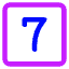 Number Seven Square Icon from Core Neon Set