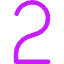 Number Two Icon from Core Neon Set