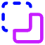 Pathfinder Square Minus Back 2 Icon from Core Neon Set