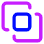Pathfinder Square Outline Icon from Core Neon Set