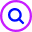 Magnifying Glass Circle Icon from Core Neon Set