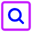Magnifying Glass Square Icon from Core Neon Set