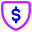 Money Shield Icon from Core Neon Set