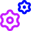 Cog Double Icon from Core Neon Set