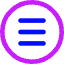 Hamburger Menu Circle Icon from Core Neon Set