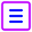 Hamburger Menu Square Icon from Core Neon Set