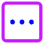 Horizontal Menu Square Icon from Core Neon Set