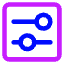 Horizontal Slider Square Icon from Core Neon Set
