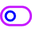 Horizontal Toggle Button Single Left Icon from Core Neon Set
