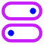 Horizontal Toggle Button Icon from Core Neon Set