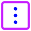 Vertical Menu Square Icon from Core Neon Set