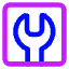 Wrench Square Icon from Core Neon Set