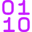 Binary Code Icon from Core Neon Set
