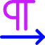 Paragraph Left To Right Icon from Core Neon Set