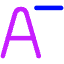 Smaller Text Minus Size Icon from Core Neon Set
