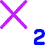 Subscript 1 Icon from Core Neon Set