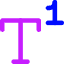 Superscript 2 Icon from Core Neon Set