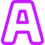 Text Outline Icon from Core Neon Set