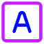 Text Square Icon from Core Neon Set