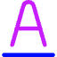 Underline Text 2 Icon from Core Neon Set