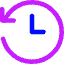 Rewind Clock Icon from Core Neon Set