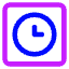 Square Clock Icon from Core Neon Set