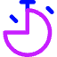 Stopwatch Three Quarter Icon from Core Neon Set