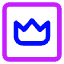 Crown Square Icon from Core Neon Set