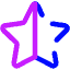 Half Star 2 Icon from Core Neon Set