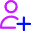 User Add Plus Icon from Core Neon Set