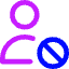 User Block Remove Icon from Core Neon Set