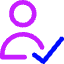 User Check Validate Icon from Core Neon Set
